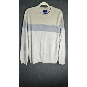 APT 9 Men’s Seriously soft.Grey And Beige Long Sleeve Lightweight Soft Sweater L